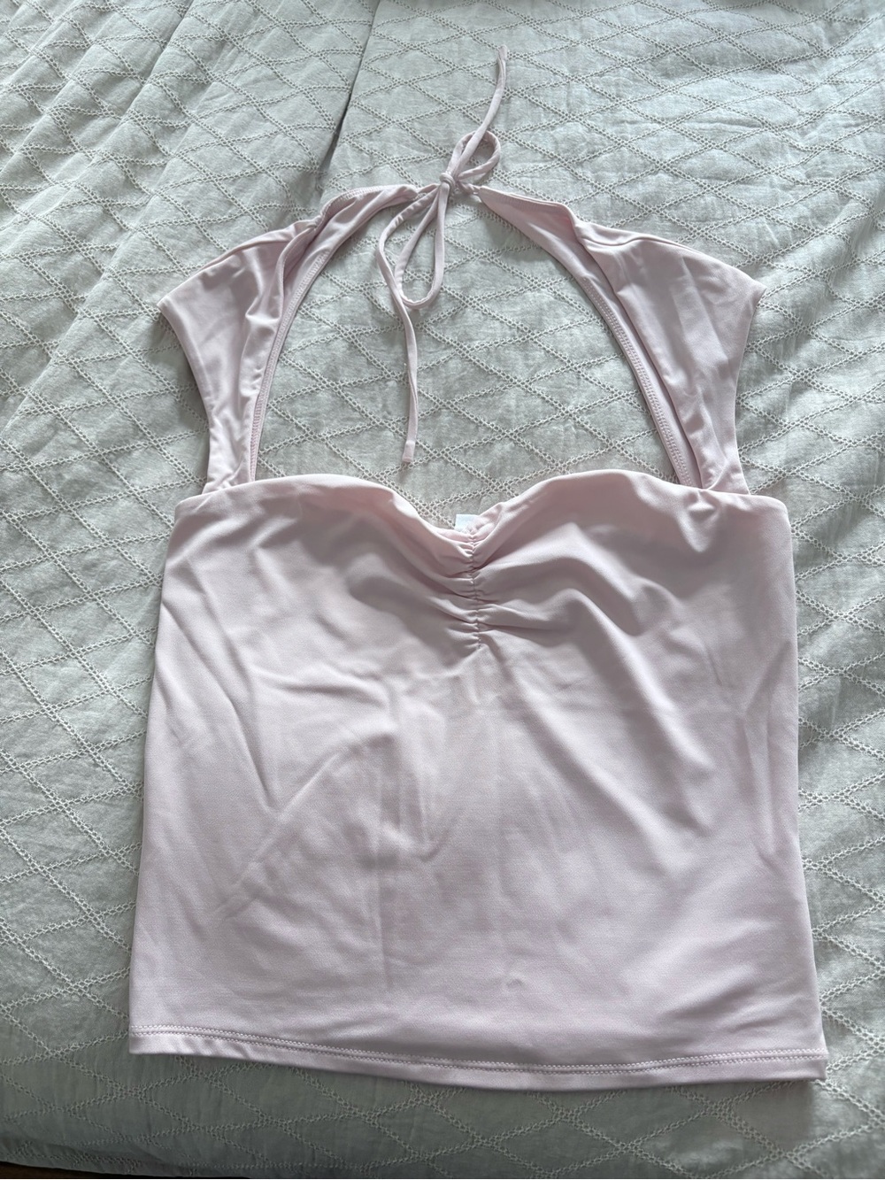 Garage Light Pink Halter Crop Top